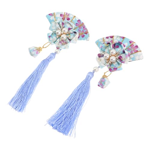 ARTSEWPLY 2 Stück Fächer Kopfschmuck Haarkarte Haarnadel Quaste Für Mädchen Und Haarschmuck Traditionell Haarschmuck Haarspange Haarnadeln Fransen Dekorativer von ARTSEWPLY