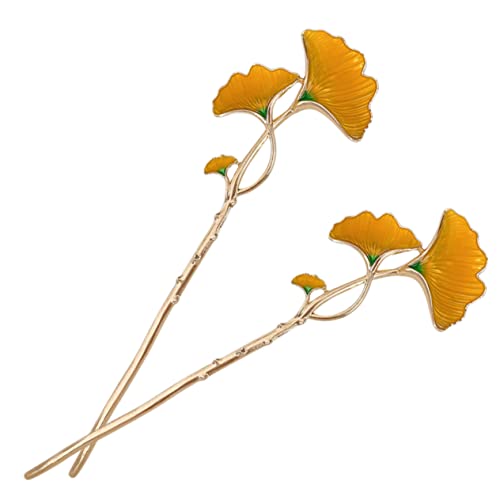 ARTSEWPLY 2 Stück Ginkgo Haarnadeln Vintage Haarstäbchen für Damen Haarschmuck für Hochsteckfrisuren für Styles und Besondere Anlässe ARTSEWPLY 2 Stück Ginkgo Haarnadeln Vintage Haarstäbchen für Damen Haarschmuck für Hochsteckfrisuren für Styles und Besondere Anlässe von ARTSEWPLY