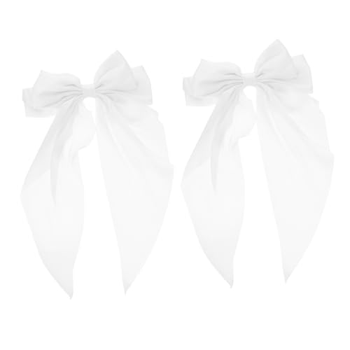 ARTSEWPLY 2 Stück Große Haarklammer mit Elegantem Seiden Bogen Rutschfeste Haarspange für Dickes und Dünnes Haar Modischer Haarschmuck für Frauen und Besondere Anlässe von ARTSEWPLY