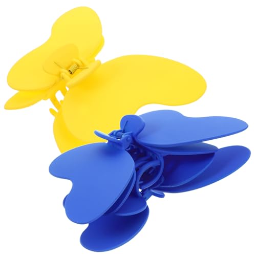 ARTSEWPLY 2 Stück Große Haarklammern Doppellagige Schmetterlings Haarkrallenclips für Dünnes Haar Schmerzfreie Langlebige Haarspangen für Frauen und Mädchen Vielseitig für Alltag und Party von ARTSEWPLY