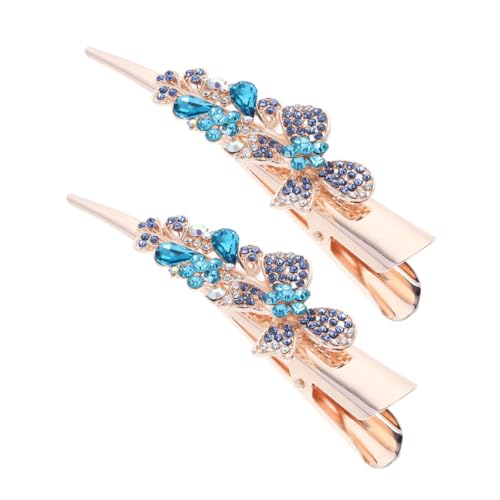 ARTSEWPLY 2 Stück Große Haarklammern mit Strasssteinen Rutschfeste Alligator Haarspangen aus Teiliges Sichere Haarklammern für Damen und Mädchen Eleganter Haarschmuck für Festliche Anlässe von ARTSEWPLY