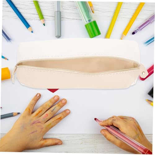 ARTSEWPLY 2 Stück Großes PU Federmäppchen mit Doppelreißverschluss Langlebiges Reißfestes Stifteetui für Schüler Lehrer Büro Große Kapazität rutschfeste Unterseite Zufällige Zufällige Farbe von ARTSEWPLY