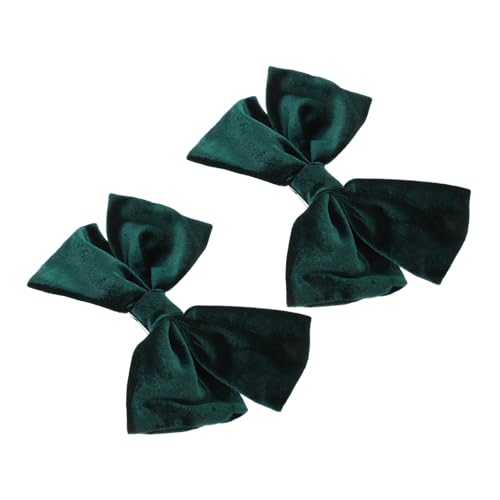 ARTSEWPLY 2 Stück Haarschleifen Clips Große Schleife Elegant Stoff Haarnadeln für Frauen und Mädchen Handgefertigte Grüne Bowknot Haarspangen Dekorative Haarschmuck Accessoires für Alltag von ARTSEWPLY