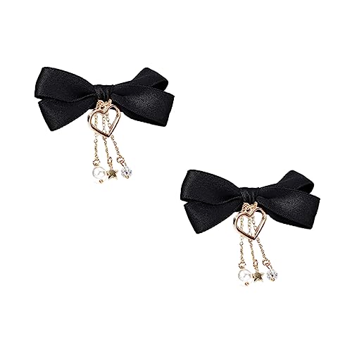 ARTSEWPLY 2 Stück Haarspangen mit Schleife und Quasten für Geburtstagsfeiern Weihnachten und Neujahr Haarschmuck Accessoire für Mädchen und Hautfreundlich von ARTSEWPLY