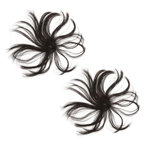 ARTSEWPLY 2 Stück Haarteile für Frauen Synthetische Kurzhaar Topper mit Volumen Leichte Natürliche Haarkrone für Dünnes Haar und Graue Haarabdeckung Einfache Anwendung Short Bob Style von ARTSEWPLY