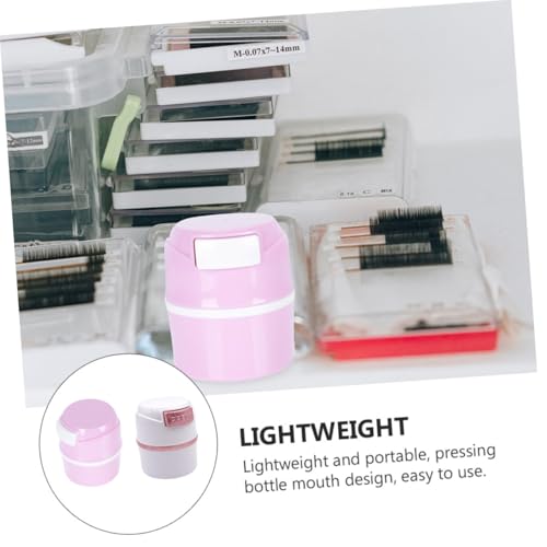 ARTSEWPLY 2 Stück Makeup Organizer Eyelashes Glue Box Teiliges Wasserdichtes Aufbewahrungsbehälter mit Vakuumdesign zur Frischeerhaltung und Auslaufschutz für Wimpernkleber von ARTSEWPLY