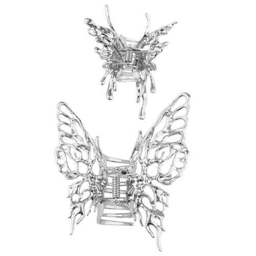 ARTSEWPLY 2 Stück Metall Schmetterling Haarspangen Teilig Große und Kleine Haarklammern für Frauen Langlebig Schonend Vielseitig für Party Alltag und Styling von ARTSEWPLY