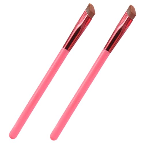 ARTSEWPLY 2 Stück Profi Augenbrauenpinsel mit Schräger Form Braune Borsten PVC Aufbewahrungsbox Präzise Multi Function Make Up Pinsel für Augenbrauen Lidschatten Reise Make Up von ARTSEWPLY