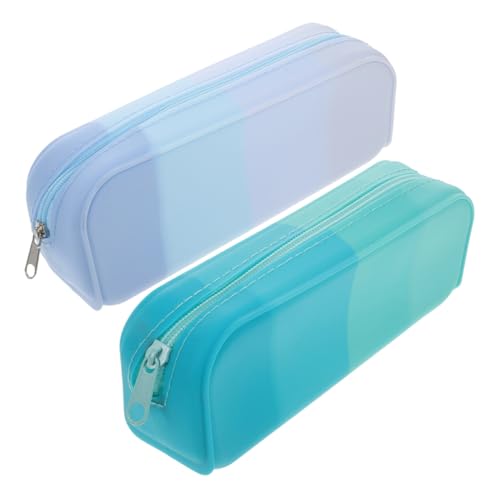 ARTSEWPLY 2stücke Federmäppchen Aus Silikon Bunt Und Ästhetisch Zum Aufbewahren Von Stiften Bleistiften Linealen Notizen Radiergummis Und Make-up-pinseln Leicht Und Tragbar von ARTSEWPLY