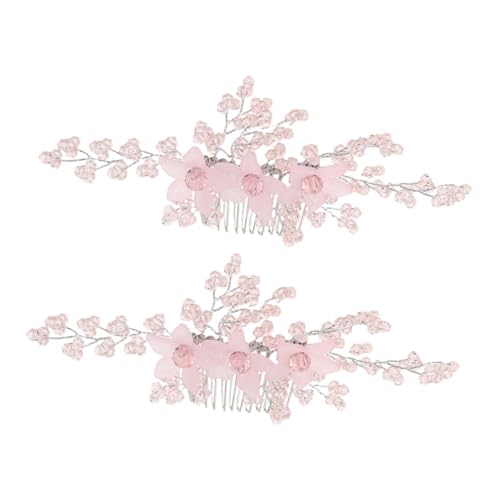 ARTSEWPLY 2 Stück Teiliges Braut Haarschmuck aus Acryl Leichte Handgefertigte Hochzeits Haarkämme für Frauen Vielseitiges Braut Accessoire für Hochzeit Verlobung und Festliche Anlässe von ARTSEWPLY