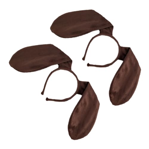 ARTSEWPLY 2 Stück Teiliges Dackelohren Stirnband Haarreif Kostüm Party Kopfschmuck Lustige Verkleidung für Karneval Maskenball Fasching von ARTSEWPLY