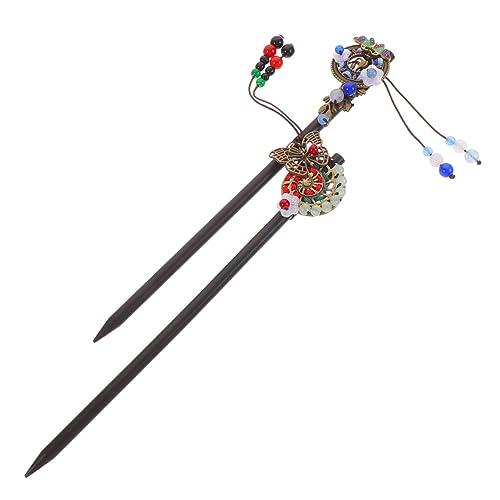 ARTSEWPLY 2 Stück Teiliges Haarschmuck Chinesische Haarstäbchen mit Quaste Filigrane Blumen und Schmetterlingsverzierung Langlebiges Holz für Damen Hochsteckfrisuren und Besondere Anlässe von ARTSEWPLY
