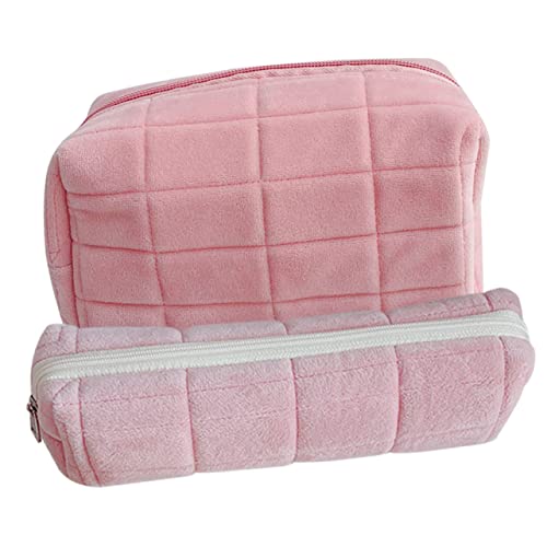 ARTSEWPLY 2 Stück Teiliges Kosmetiktaschen Set Große Kapazität Vielseitig Einsetzbar für Make Up Schreibwaren und Persönliche Gegenstände mit Glattem Reißverschluss und Tragbarem Design von ARTSEWPLY