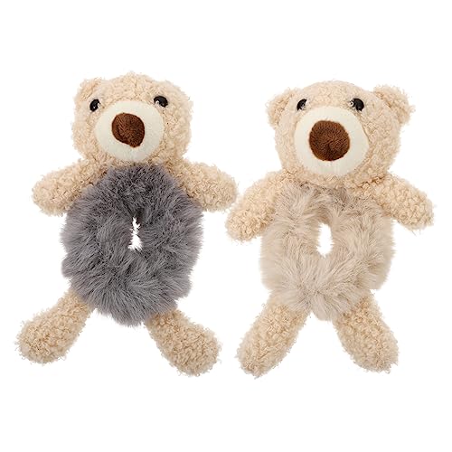 ARTSEWPLY 2 Stück Teiliges Niedlicher Haargummis für Mädchen Plüsch Haarbänder Blau für Hochsteckfrisuren Partys Feiertage und Alltag von ARTSEWPLY