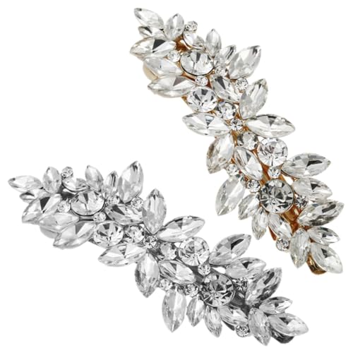 ARTSEWPLY 2 Stück Teiliges Strass haarspangen Mädchen und Damen Luxuriöse Haarklammern aus Hochwertiger Legierung Schmerzfreie Stilvolle Haarschmuck accessoires für Hochzeit Party Alltag von ARTSEWPLY