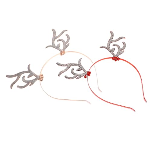 ARTSEWPLY 2 Stück Teiliges Weihnachts Stirnband mit Kreativen Hirschgeweihen Langlebiger Rahmen Komfortabel und Einfach zu Tragen für Festival Party und Geburtstagsfeier Strassbesetzt in von ARTSEWPLY