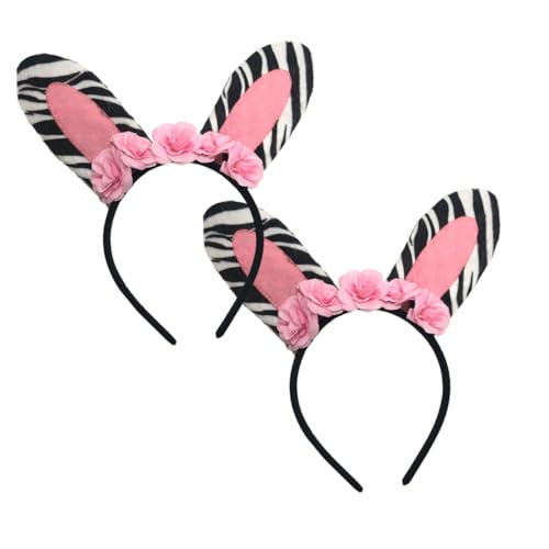 ARTSEWPLY 2 Stück Teiliges Zebra Ohren Haarreifen Party Haar Accessoire für Mädchen Langlebig und Komfortabel für Kostüm Fasching und Themenpartys Auffälliges Design von ARTSEWPLY