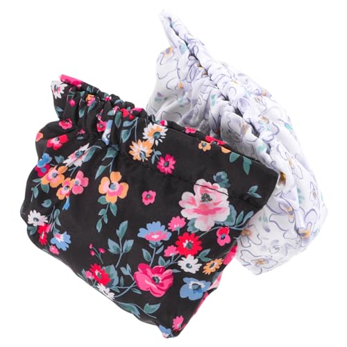 ARTSEWPLY 2stücke Kosmetiktasche Für Frauen Tragbare Make-up Tasche Mit Praktischem Reißverschluss Für Reisen Shopping Und Büro Teiliges Mit Blauen Und Weißen Blumenmotiven von ARTSEWPLY