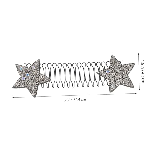 ARTSEWPLY 2 Stück U Förmiger Haarkamm Star Shape Haarklammer Silber Unsichtbarer Haarfixierer für Dutt und Hochsteckfrisuren Damen Haarschmuck Zubehör Alltag Styling von ARTSEWPLY