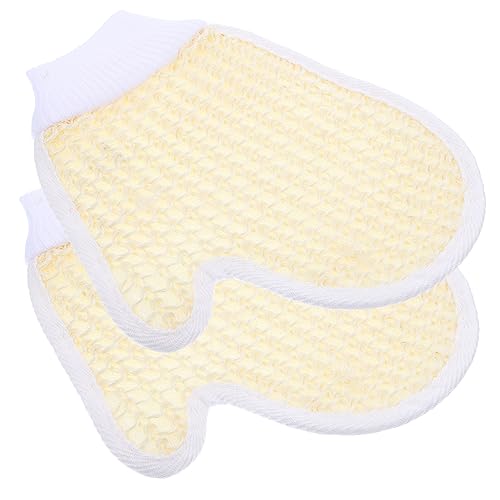 ARTSEWPLY 2 Stücke Badehandschuhe Bathhandschuh Körperöl Entferner Handtuch Duschhandschuhe Pads Badetuch Kühlung Peeling-gesichtswäsche Peeling-handschuh Für Das Gesicht Uv Chenille Beige von ARTSEWPLY