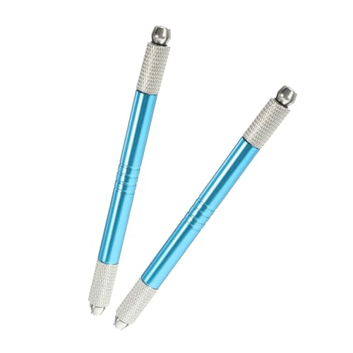 ARTSEWPLY 2stücke Manuelles Microblading Augenbrauenstift Wasserfester Tattoo Pen Für Anfänger Und Profis Für Zuhause Und Salongebrauch Augenbrauen Make-up Zubehör Blau von ARTSEWPLY