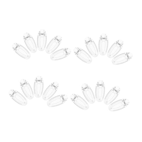 ARTSEWPLY 20 Stück Kleine Transparente Haarklammern Haarkralle mit Inneren Zähnen Rutschfeste Mini Haarspangen für Mädchen Ovaler Clip Fester Griff Vielseitig und Elegant für Alltag und von ARTSEWPLY