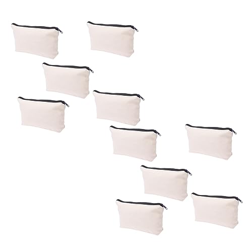 ARTSEWPLY 20 Stück Teiliges Leerer Canvas Stiftetui mit Reißverschluss Praktische und Langlebige Kosmetiktasche für DIY Dekoration für Stifte Make Up und Mehr Farbe der Zufällige Farbe von ARTSEWPLY