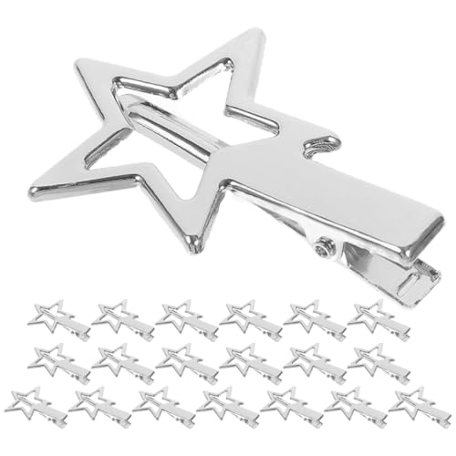 ARTSEWPLY 20 Stück Teiliges Metall Haarspangen Sternform Langlebig Leicht für Frauen Mädchen Vielseitig Einsetzbar Modische Haarklammern Haarschmuck Silberfarben von ARTSEWPLY