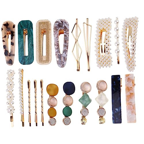 ARTSEWPLY 20 Stück Teiliges Perlen Haarspangen Set Damen Leichte Dekorative Haarklammern Acetat Vielseitiges Haarschmuck Set für Mädchen und Frauen zum Fixieren von und Haaren von ARTSEWPLY