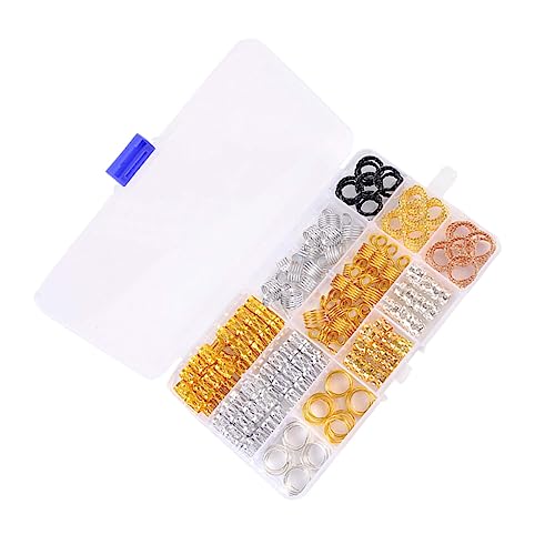 ARTSEWPLY 200 Stück Dreadlocks Haarschmuck Ringe Kreative Haarmanschetten für Zöpfe Glatt und Lockig Selbstgemacht Haaraccessoires für Damen und Herren für Festivals und Partys von ARTSEWPLY