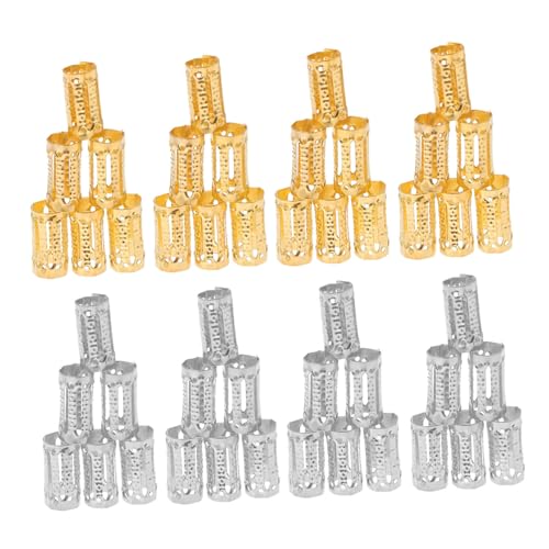 ARTSEWPLY 200Stücke Dreadlocks Ringe Haarschmuck Goldene und Silberne Haarmanschetten Verstellbare Dreadlock Ringe für Zöpfe Flechtfrisuren und Haarverlängerung für Partys von ARTSEWPLY