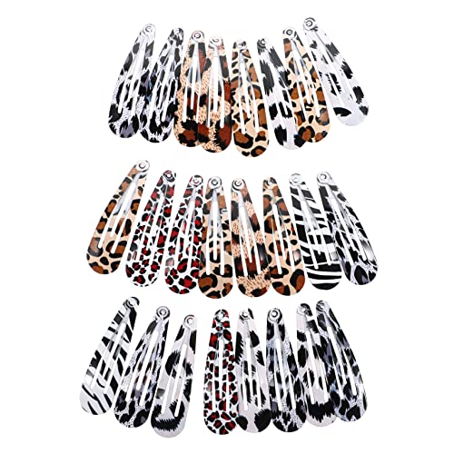 ARTSEWPLY 24stücke Leopard Muster Haarspangen Damen Clips Snap Haarnadel Seitliche Barrettes Mädchen Frisur Accessoires Für Alltag Party Reise von ARTSEWPLY