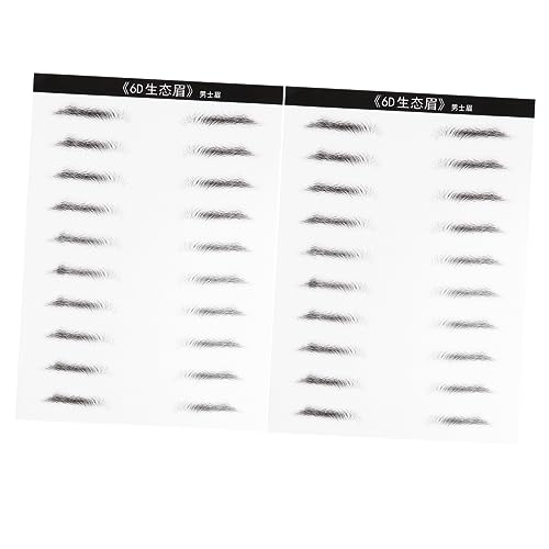 ARTSEWPLY 2Blätter Augenbrauen Sticker Wasserdichte Langlebige Augenbrauenaufkleber für Männer Haarähnliche Simulation für Perfektes Augenbrauen Make Up Selbstklebend und Einfach von ARTSEWPLY