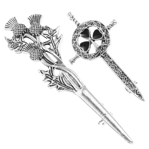 ARTSEWPLY 2 Stücke Vintage Brosche Pins für Frauen Distelbrosche Kragen Anstecker Schmuck für Damen Kreative Blumenbrosche für von ARTSEWPLY