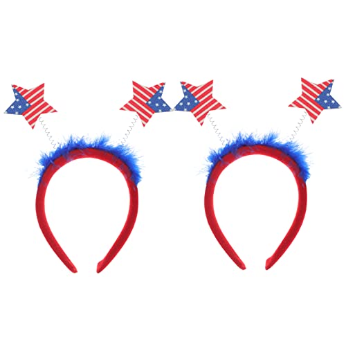 ARTSEWPLY 2st Stirnband Kopfschmuck Festival-stirnbänder Kopfbedeckung Zum Tag Der Unabhängigkeit Feierliche Haarreifen Festival-requisite Haarreifen Prop Stoff von ARTSEWPLY
