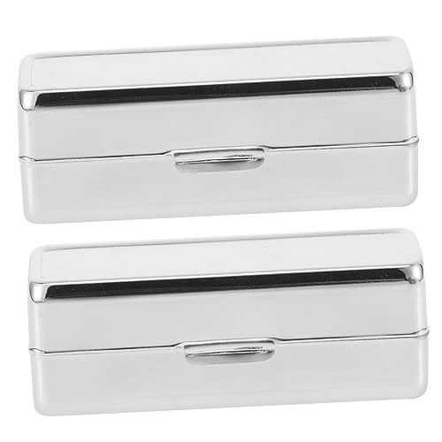 ARTSEWPLY 2stücke Lippenstift-box Mit Spiegel Tragbarer Organizer Für Lippenstift Und Kosmetika Langlebiges Retro-design Passt in Hosentasche von ARTSEWPLY