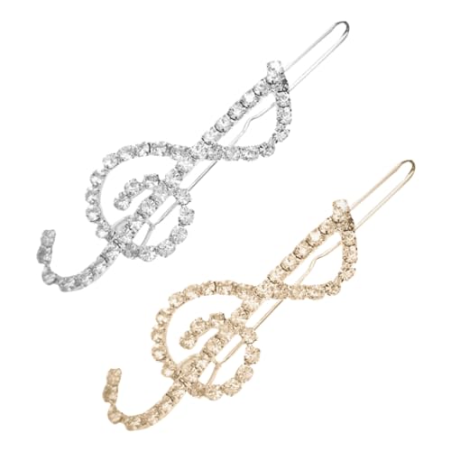 ARTSEWPLY 2stücke Musiknote Haarspangen Mit Strasssteinen Glitzernde Haarschmuck Für Damen Seitliche Haarnadeln Zum Stylen Und Abteilen Sparkle Haar Clips von ARTSEWPLY