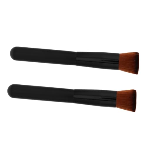 ARTSEWPLY 2stücke Foundation Pinsel Für Flüssig Und Puder-make-up Flacher Pinsel Und Tragbare Kosmetikwerkzeuge Für Damen Für Tägliche Anwendung Und Reisen von ARTSEWPLY