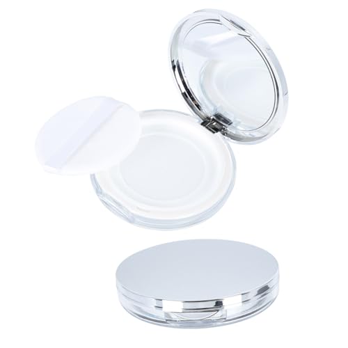 ARTSEWPLY 2stücke Tragbare Puderquaste Box Mit Spiegel Leere Kosmetik-pulverbehälter Für Frauen Zum Aufbewahren Von Losem Puder Und Foundation Inklusive Puderquaste von ARTSEWPLY