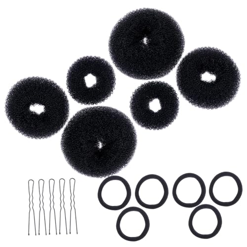 ARTSEWPLY 3 Sätze Haarknoten Helfer Donut Bun Maker mit Teiligem Haarstyling Zubehör für Frauen und Mädchen mit Elastischen Haargummis und U Förmigen Haarklammern Geeignet für Dickes und von ARTSEWPLY
