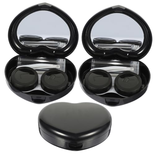 ARTSEWPLY 3 Sätze Tragbare Kontaktlinsenbox mit Spiegel Kleines Reise Organizer Auslaufsichere Kontaktlinsenaufbewahrung Kompakt und Robust Geeignet für Unterwegs und Zuhause von ARTSEWPLY