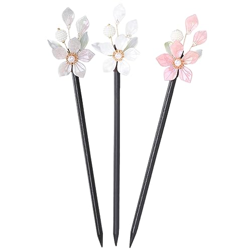 ARTSEWPLY 3 Stck Holz Haarnadeln Chinesische Haarstäbchen Vintage Stil Dangle Hair Pin für Damen Dekorative Haarschmuck Einfach Dutt Haar Einzufügen Geeignet für Verschiedene Frisuren von ARTSEWPLY