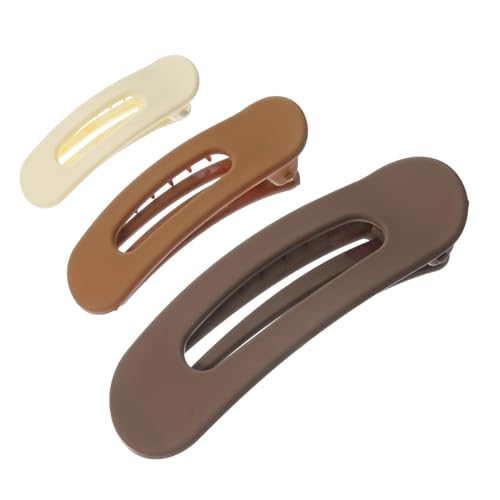 ARTSEWPLY 3 Stck Teiliges Kleine Haarklammern Damen Flache Dekorative Duckbilled Clips in Farbverlauf Braun Rutschfest und Stabil für Flechtfrisuren und Eleganten Haarstyling Alltag von ARTSEWPLY