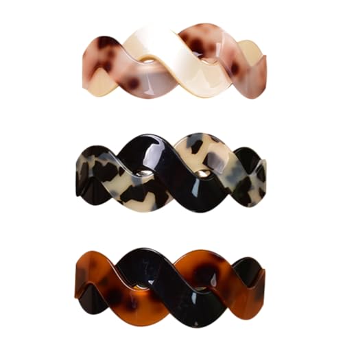 ARTSEWPLY 3 Stück Große Haarspangen Teilig Acryl Entenschnabel Haarklammern Retro Stil für Damen und Frauen Tortoise Farben Starker Vielseitig für Alltag Party Hochzeit und Büro Geeignet von ARTSEWPLY