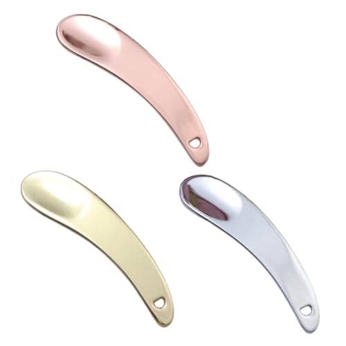 ARTSEWPLY 3 Stück Kosmetikspatel aus Zinklegierung Gesichtscreme Löffel für Augencreme und Gesichtspflege Praktische Make Up Scoops in Gold Silber Roségold zum Probieren und Verpacken von ARTSEWPLY
