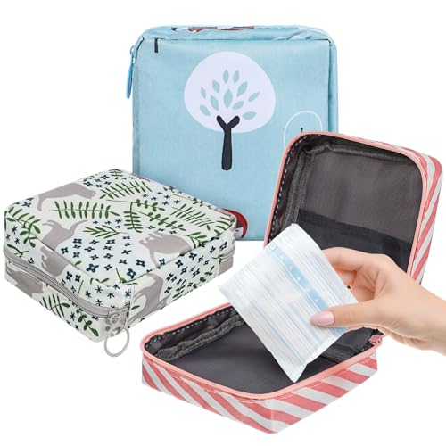 ARTSEWPLY 3 Stück Periodentasche Damenbinden Aufbewahrungstasche Für Handtasche Tragbare Hygienetasche Aus Strapazierfähigem Material Kleine Organizer Für Menstruationsprodukte von ARTSEWPLY