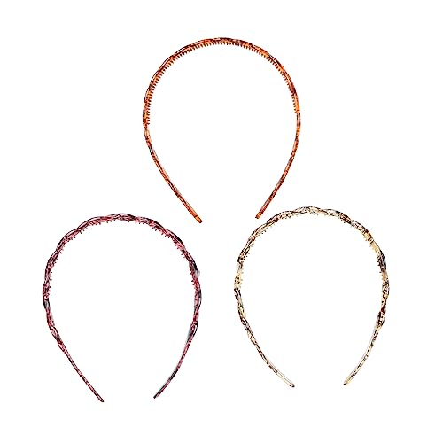 ARTSEWPLY 3 Stück Hohle Damen Haarreifen Nicht Slip Stirnbänder aus Harz für Tägliche Styles und Besondere Anlässe Hautfreundlich und Bequem von ARTSEWPLY