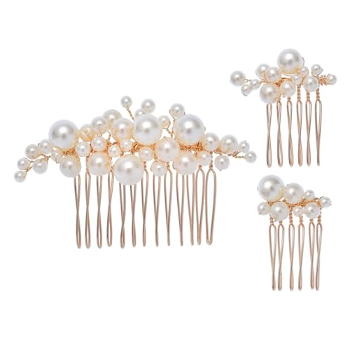 ARTSEWPLY 3 Stück Teiliges Braut Haarschmuck Set Perlbesetzte Haarseitenkämme für Hochzeiten Haaraccessoires für Damen für Besondere Anlässe ARTSEWPLY 3 Stück Teiliges Braut Haarschmuck Set Perlbesetzte Haarseitenkämme für Hochzeiten Haaraccessoires für Damen für Besondere Anlässe von ARTSEWPLY
