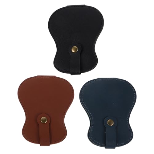 ARTSEWPLY 3 Stück Teiliges Gitarrenplektrum-etui Großes Fassungsvermögen Kompakter Organizer für Akustik Tragbare Pick-Halterung für Musiker Praktisches Aufbewahrungstäschchen in Schwarz von ARTSEWPLY