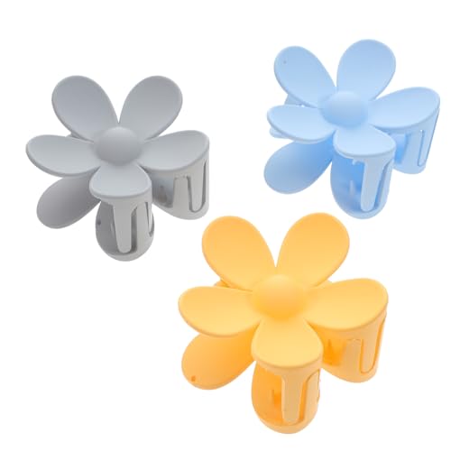 ARTSEWPLY 3 Stück Teiliges Große Blumen Haarklammern für Langes Haar Starke Haltekraft Haarspangen für Damen in Blau und Gelb Vielseitiges Accessoire für Alltag und Freizeit von ARTSEWPLY